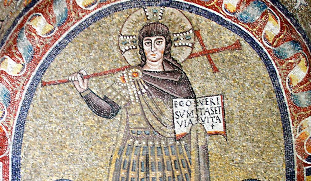 “Gesù Guerriero” Mosaico del V sec., Cappella di Sant’Andrea - Museo Arcivescovile, Ravenna “Gesù Guerriero” Mosaico del V sec., Cappella di Sant’Andrea - Museo Arcivescovile, Ravenna