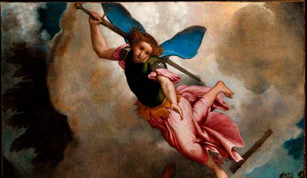 Lorenzo Lotto, “San Michele arcangelo caccia Lucifero”, 1545 ca, Museo Pontificio Santa Casa - Loreto