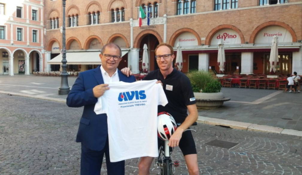 Marco Toppan, di Carbonera, attraversa l'Italia in bici per l'Avis Marco Toppan, di Carbonera, attraversa l'Italia in bici per l'Avis