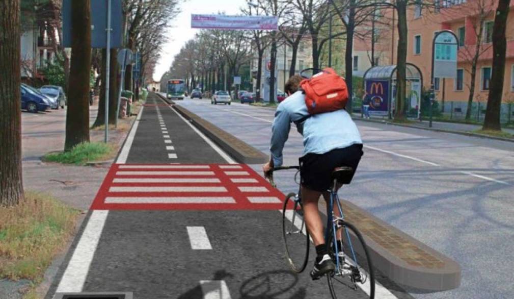 A Treviso ciclabile contestata in viale Montegrappa e viale XV Luglio A Treviso ciclabile contestata in viale Montegrappa e viale XV Luglio