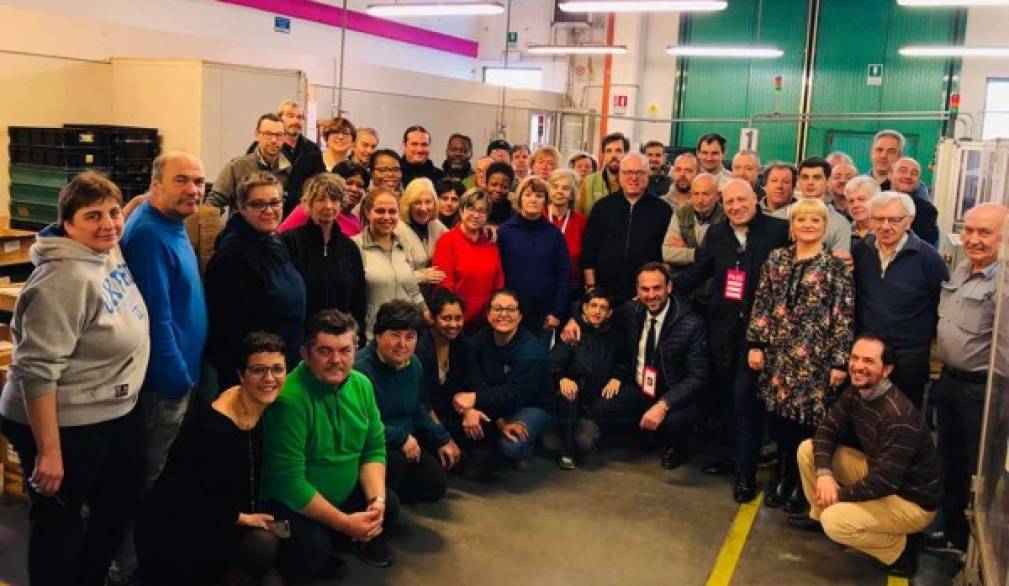 Il sindaco Conte con il vice De Checchi in visita alla cooperativa Sol.Co Il sindaco Conte con il vice De Checchi in visita alla cooperativa Sol.Co