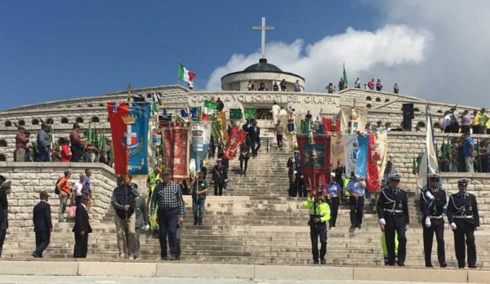 Cerimonia in cima Grappa nel centenario della Grande Guerra