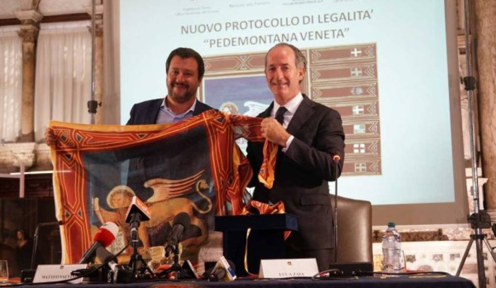 Superstrada Pedemontana: i Cinque Stelle contro Zaia. Che fa uno strano bis sul protocollo legalità Superstrada Pedemontana: i Cinque Stelle contro Zaia. Che fa uno strano bis sul protocollo legalità