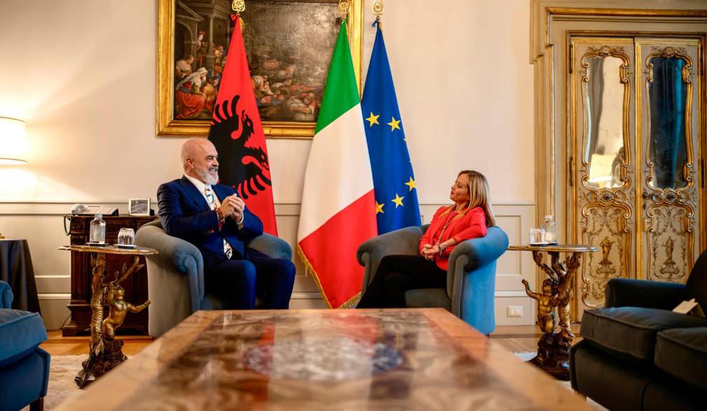 La presidente del Consiglio Giorgia Meloni con il primo ministro albanese Edi Rama - Foto Presidenza del Consiglio dei Ministri