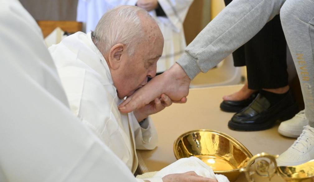 Messa In coena Domini a Rebibbia e la lavanda dei piedi