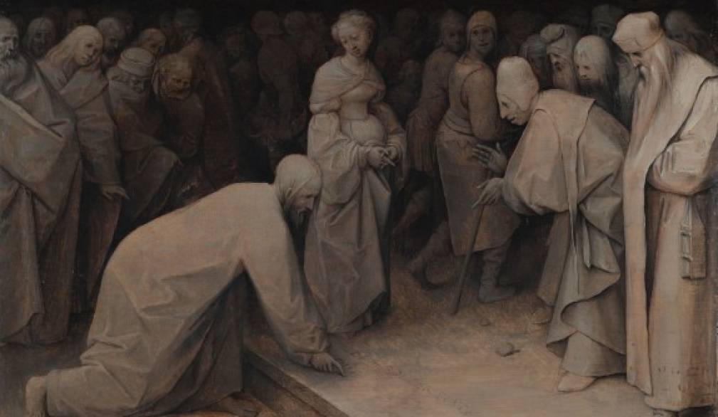 "Gesù si chinò e si mise a scrivere col dito per terra" - V DOMENICA DI QUARESIMA "Gesù si chinò e si mise a scrivere col dito per terra" - V DOMENICA DI QUARESIMA