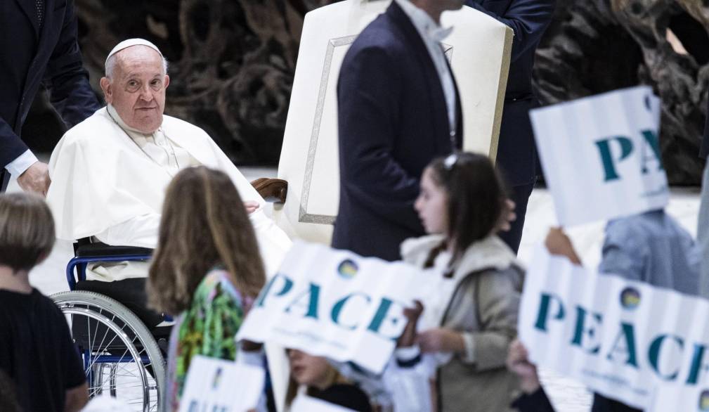 Roma 6–11-2023 Aula Paolo VI Papa Francesco incontra i bambini di tutto il mondo Ph: Cristian Gennari/Siciliani Roma 6–11-2023 Aula Paolo VI Papa Francesco incontra i bambini di tutto il mondo Ph: Cristian Gennari/Siciliani