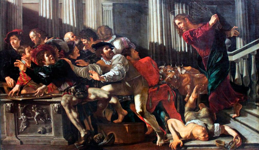 Cecco del Caravaggio “Cacciata dei mercanti dal tempio” 1610, Staatliche museen, Berlino Cecco del Caravaggio “Cacciata dei mercanti dal tempio” 1610, Staatliche museen, Berlino