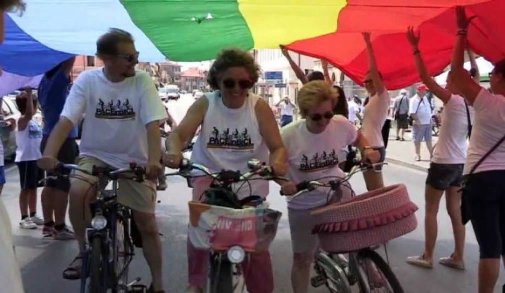 Passa per Treviso la carovana di "Pace in bici" Passa per Treviso la carovana di "Pace in bici"