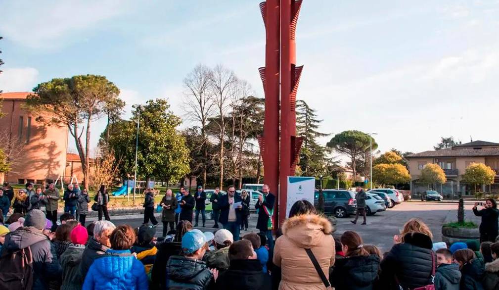 Recente inaugurazione della rinnovata via Nuova Europa, a Marocco di Mogliano