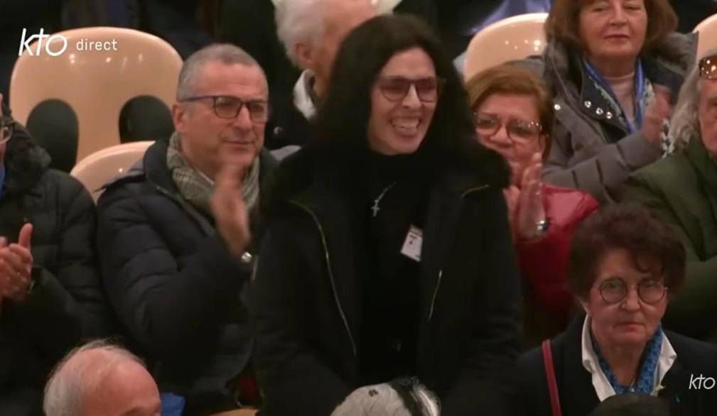 Screenshot della messa di ieri sera, durante la quale c’è stato l’annuncio