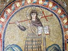 “Gesù Guerriero” Mosaico del V sec., Cappella di Sant’Andrea - Museo Arcivescovile, Ravenna