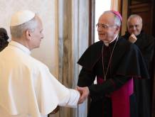 Mons. Báez ricevuto in udienza da papa Leone XIV