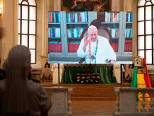 Il saluto del Papa ai giovani cattolici russi - Foto: cathmos.ru