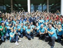 Foto di gruppo con il presidente Mattarella al Meeting di Rimini