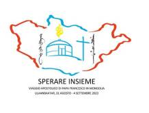 Il logo in italiano della visita del Papa in Mongolia