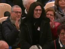 Screenshot della messa di ieri sera, durante la quale c’è stato l’annuncio