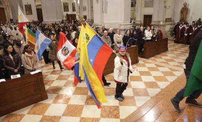 Messa dei popoli con vescovo Michele Tomasi, in cattedrale a Treviso