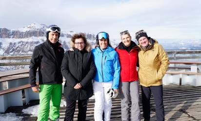 Deborah Compagnoni durante l’evento solidale “Insieme ovunque” promosso da Camminare per la vita