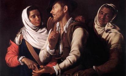 Simon Vouet, “La buona ventura” 1617 - Galleria Nazionale d’Arte Antica - Palazzo Barberini - Roma