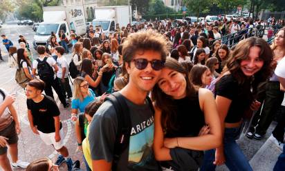Primo giorno di scuola negli istituti superiori di Treviso - FotoFilm