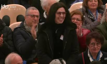 Screenshot della messa di ieri sera, durante la quale c’è stato l’annuncio