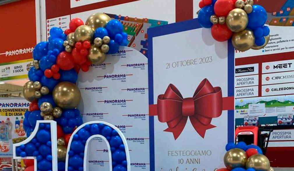Il centro commerciale Panorama a Villorba festeggia dieci anni