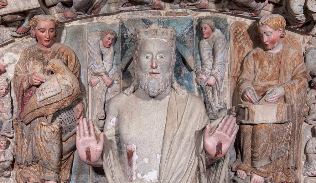 Maestro Mateo “Portico della Gloria (particolare)”, 1188, Cattedrale di Santiago di Compostela