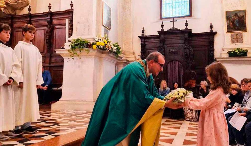 A Sant’Agnese il saluto a don Bernardo, in partenza per Volpago e Venegazzù