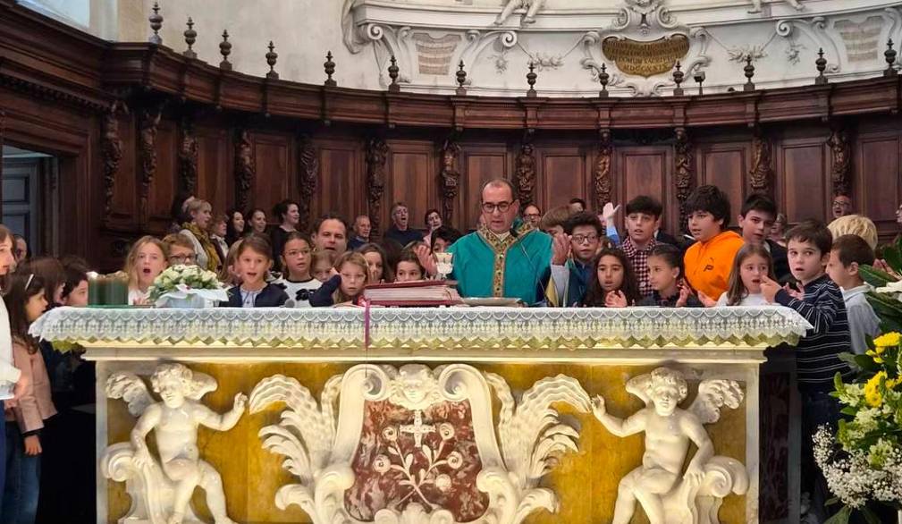 A Sant’Agnese il saluto a don Bernardo, in partenza per Volpago e Venegazzù