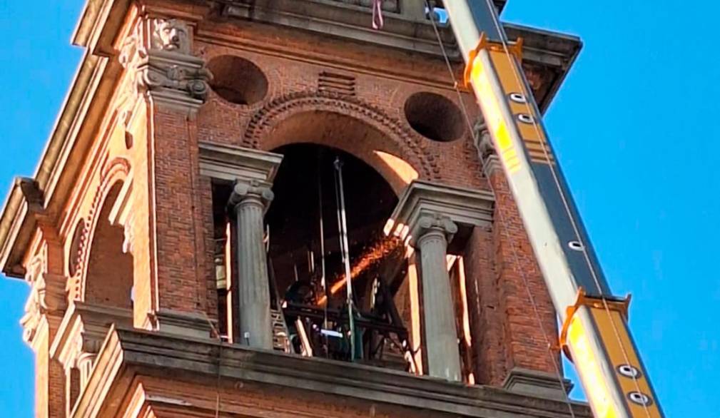San Donà, aperto il cantiere, per il restauro del campanile, previsto dal Pnrr