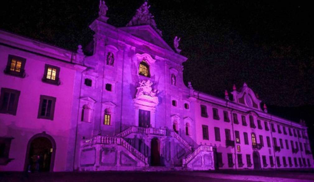 Mogliano: fontana viola per fare luce sul tumore al pancreas
