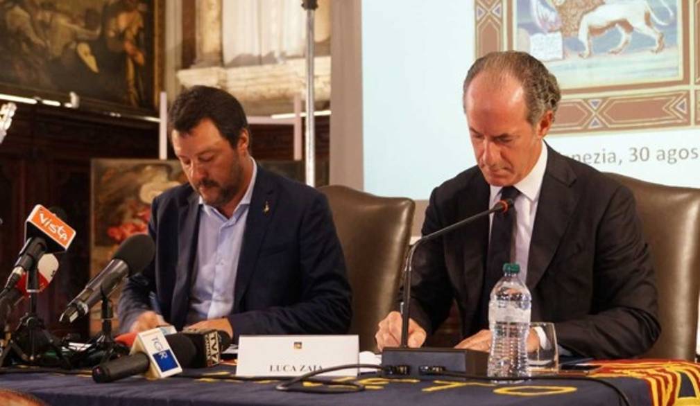 Superstrada pedemontana: Salvini e Zaia firmano protocollo di legalità
