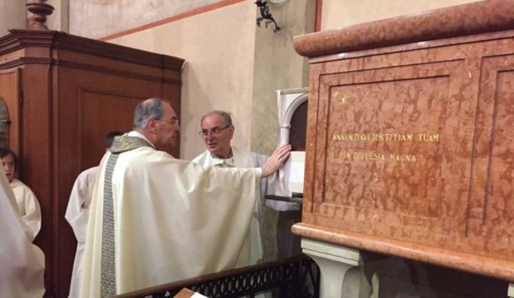 Pellegrinaggio del personale di curia alla tomba del Toniolo
