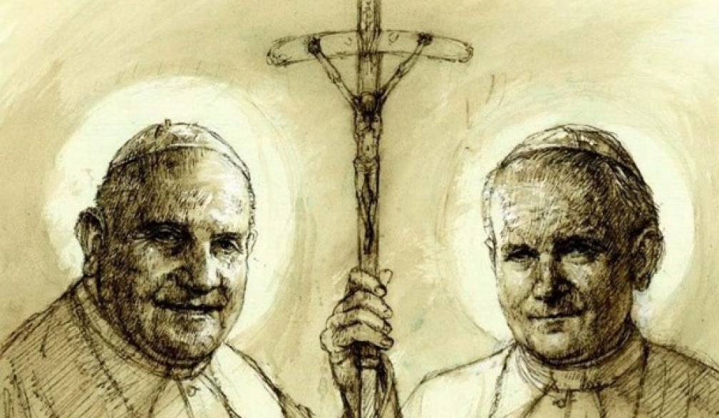 I Papi santi volano nei social