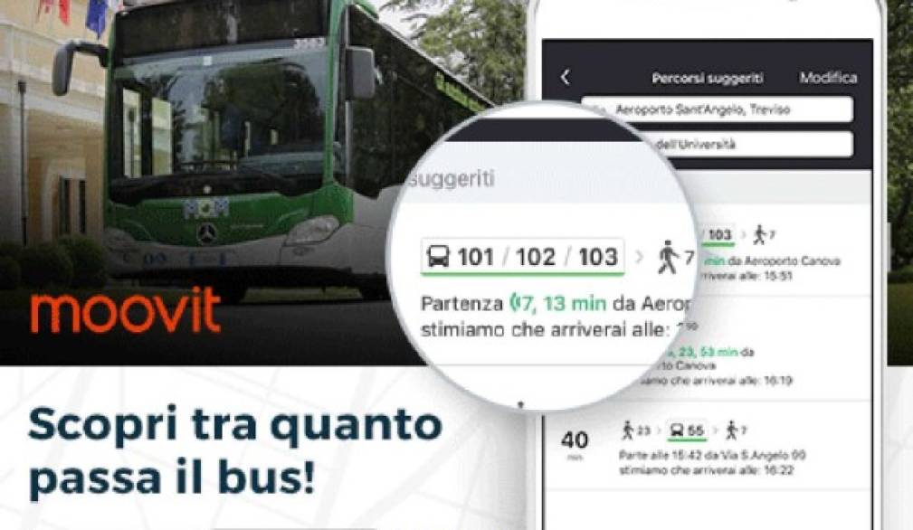 Mom entra nel network Moovit. Trasporti trevigiani sempre più a portata di smartphone