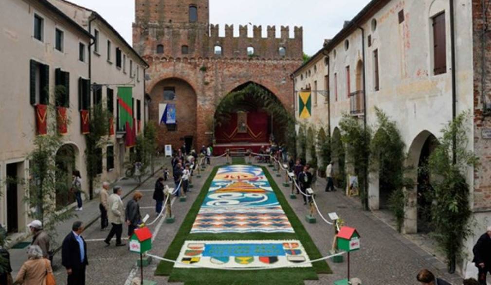 Noale: omaggio dell'Infiorata al Giubileo della misericordia