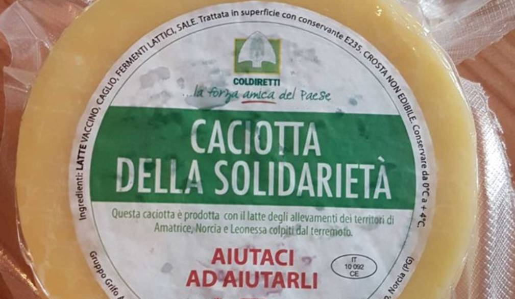 Per aiutare le popolazioni terremotate arriva la caciotta solidale