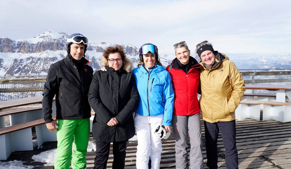 Deborah Compagnoni durante l’evento solidale “Insieme ovunque” promosso da Camminare per la vita