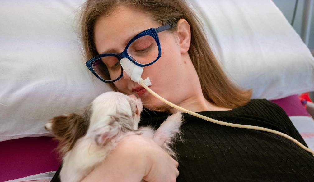 Elisa Ceschin con il suo cagnolino