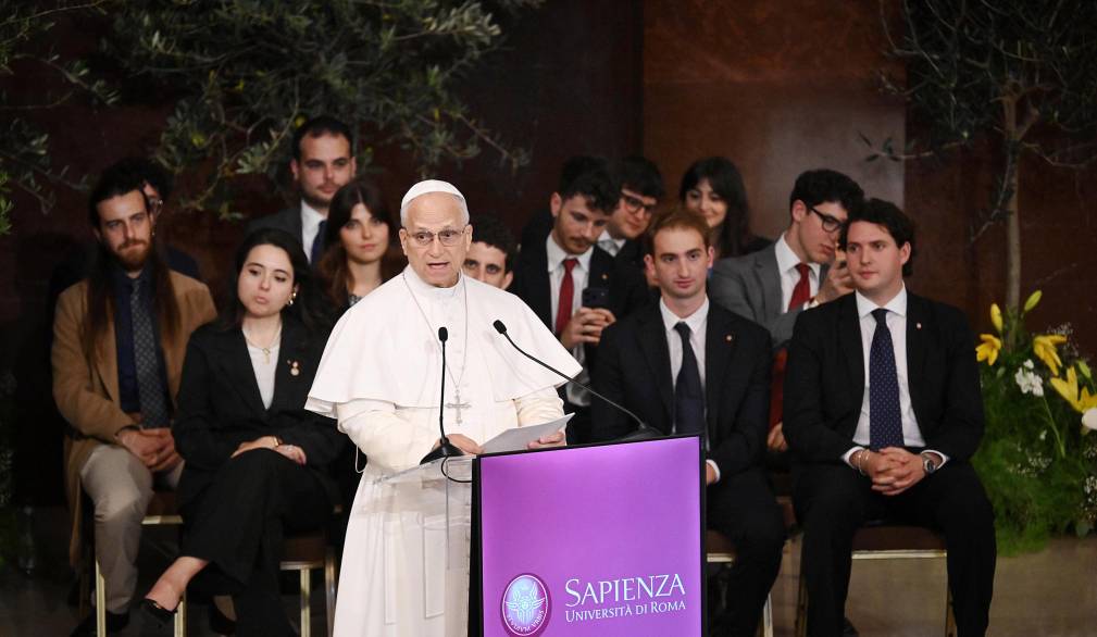 Roma, 14 maggio 2026. Papa Leone XIV alla Università La Sapienza.
