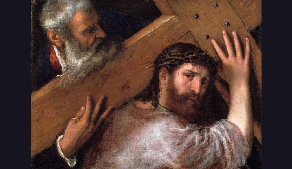 <i>Tiziano Vecellio “Cristo e il Cireneo” 1565, Museo del Prado - Madrid</i>