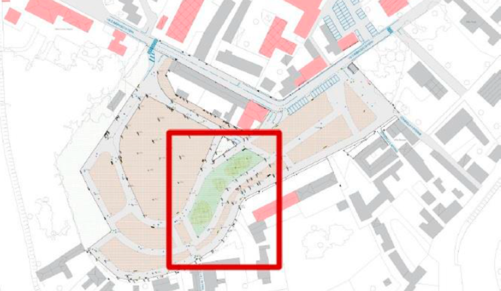 Una porzione dell’area tornerà alla sua destinazione di verde pubblico