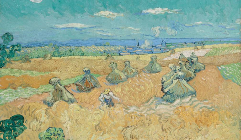 <i>Campo di grano con falciatore a Auvers</i> di Vincent Van Gogh, immagine di richiamo della mostra