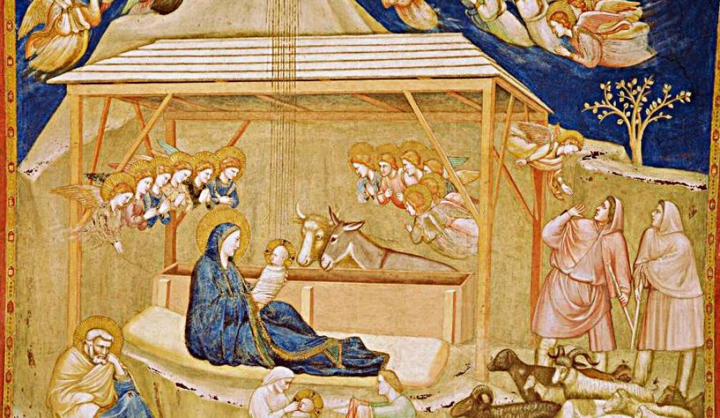 La Natività della basilica di Assisi. Per il ciclo, Giotto si ispirò alla vita di Francesco scritta da Bonaventura da Bagnoregio