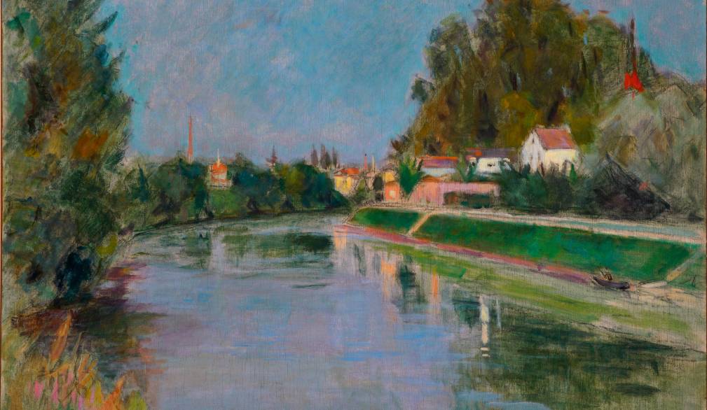 Nino Springolo, Il Sile d’autunno, 1935 Olio su tavola, Musei Civici di Treviso