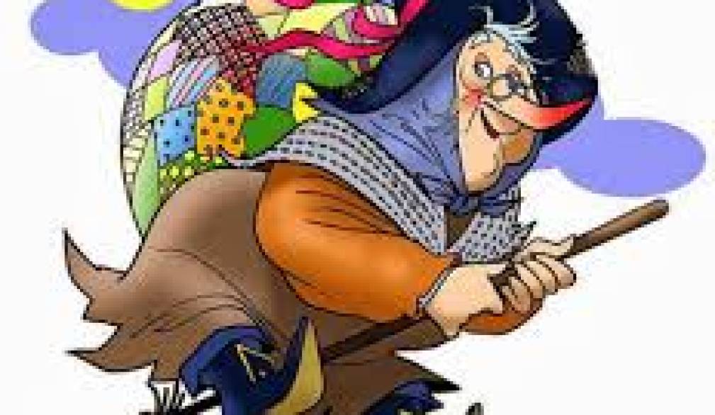 Befana e marito con maxicalza di cinque metri