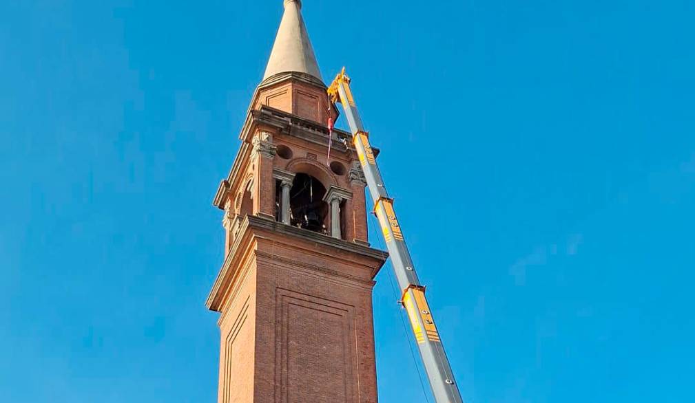 San Donà, aperto il cantiere, per il restauro del campanile, previsto dal Pnrr