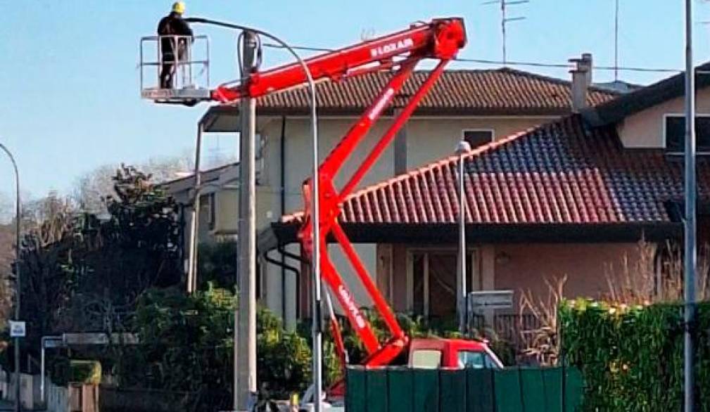 San Donà illuminata dai led