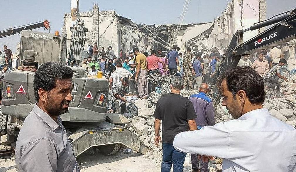 This picture obtained from Iran's ISNA news agency shows the site of a strike on a girls' school in Minab, in Iran's southern Hormozgan province, on February 28, 2026. The United States and Israel launched strikes against Iran on February 28, with Israel's public broadcaster reporting that supreme leader Ayatollah Ali Khamenei had been targeted, as the Islamic republic retaliated with barrages of missiles at Gulf states and Israel. (Photo by ALI NAJAFI / ISNA / AFP)